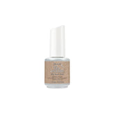 IBD Dip Your Toes Gel Polish in sparkling champagne nude, ideal for glittery manicures with a golden shimmer finish.